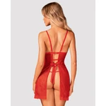 Čipkasta crvena sexy haljina M/L veličine OBSES01949