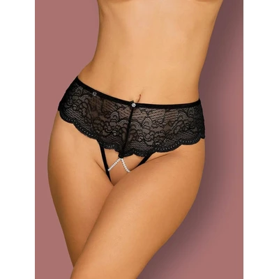 Čipkaste crne sexy tanga gaćice XS/S veličine OBSES01551