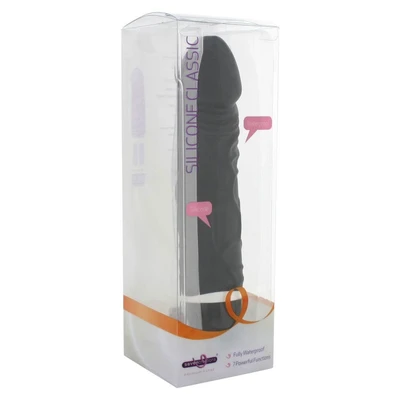 Crni realistični penis vibrator 19cm SEVCR01400