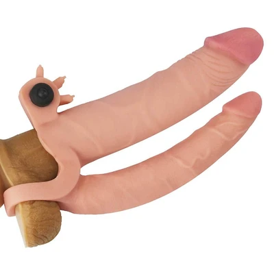 Dupla navlaka za penis sa vibracijom LVTOY00410