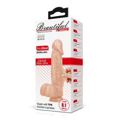 Penis dildo 21cm sa rastegljivom kožicom DEBRA01574