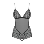 Providni čipkasti crni bodi S/M veličine OBSES01045