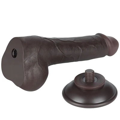 Realistični crni dildo sa pomerivom kožicom 19cm LVTOY00741