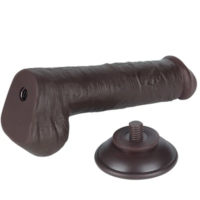 Realistični crni dildo sa pomerivom kožicom 21cm LVTOY00745