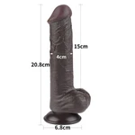 Realistični crni dildo sa pomerivom kožicom 21cm LVTOY00745
