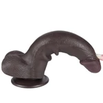 Realistični crni dildo sa pomerivom kožicom 22cm LVTOY00746
