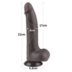 Realistični crni dildo sa pomerivom kožicom 22cm LVTOY00746
