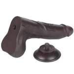 Realistični crni dildo sa pomerivom kožicom 22cm LVTOY00747