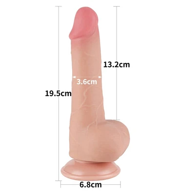 Realistični penis dildo u boji kože 19cm LVTOY00719