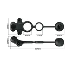 Vibrirajući prsten za penis i analna kuglica DEBRA01307